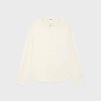 Mia-shirt van zijden crêpe en acetaat