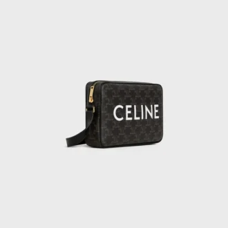 Middelgrote schoudertas van Triomphe Canvas met CELINE-print