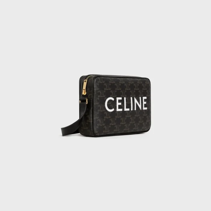 Middelgrote schoudertas van Triomphe Canvas met CELINE-print