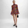 Midi-jurk van polyamide jacquard