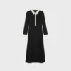 Midi-polojurk van viscose-georgette