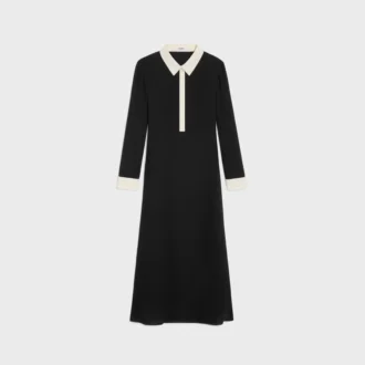 Midi-polojurk van viscose-georgette