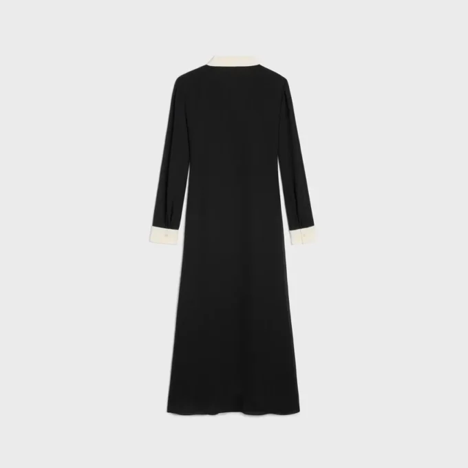 Midi-polojurk van viscose-georgette