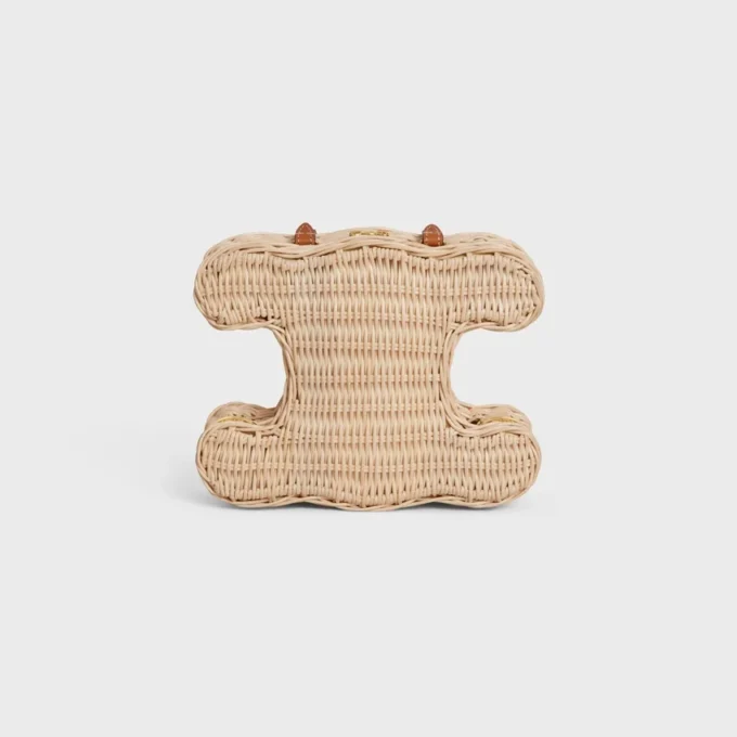 Minaudiare Triomphe van riet en natuurlijk kalfsleer Minaudiare Triomphe van riet en natuurlijk kalfsleer