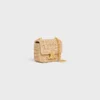 Mini Chain Claude van textiel met raffia-effect
