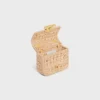Mini Chain Claude van textiel met raffia-effect