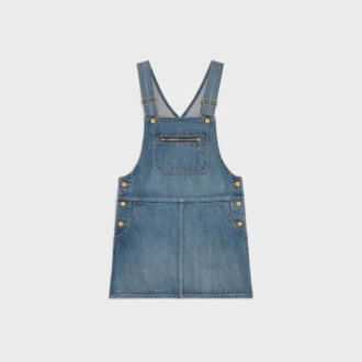 Mini-jurk met bretels van Union Wash-denim