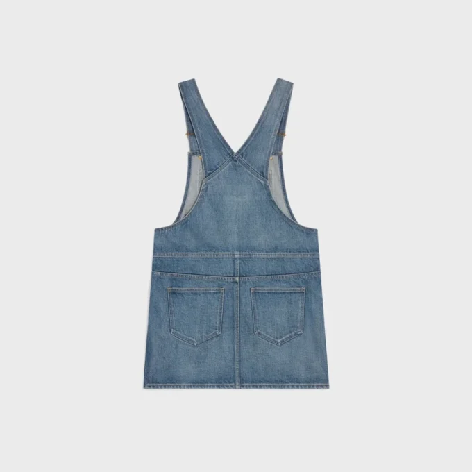 Mini-jurk met bretels van Union Wash-denim