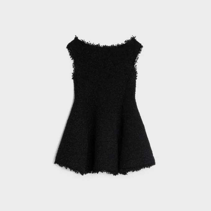 Mini-jurk van gebreid Natte