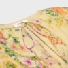 Mini-plooijurk van zijden georgette