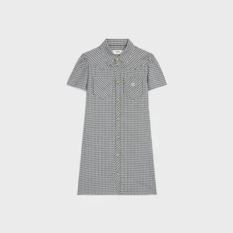 Mini-shirtjurk van Vichy-zijde