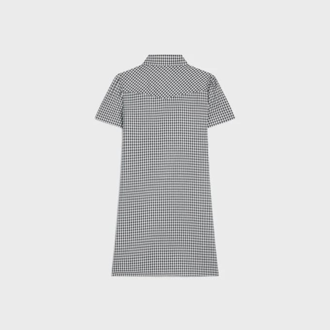 Mini-shirtjurk van Vichy-zijde