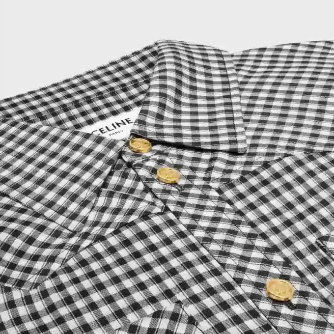 Mini-shirtjurk van Vichy-zijde