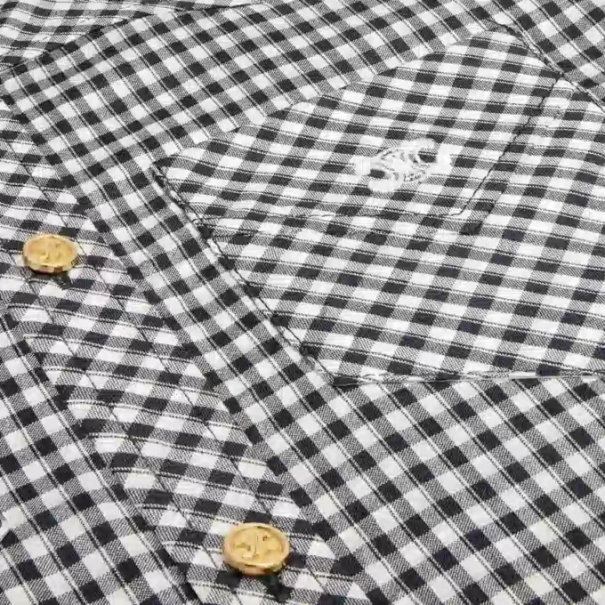 Mini-shirtjurk van Vichy-zijde