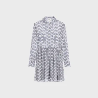 Mini-shirtjurk van zijden crêpe