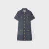 Minijurk van raw wash denim