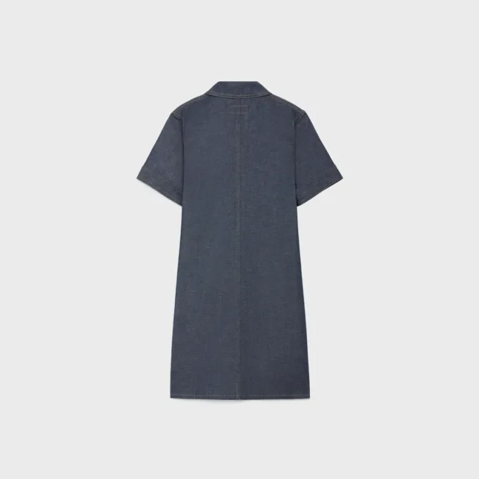 Minijurk van raw wash denim