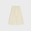 Montauk cropped broek van diagonaal geweven wol