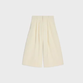 Montauk cropped broek van diagonaal geweven wol
