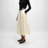 Montauk cropped broek van diagonaal geweven wol