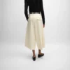 Montauk cropped broek van diagonaal geweven wol