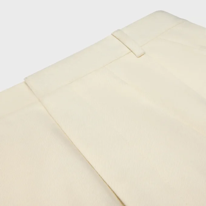 Montauk cropped broek van diagonaal geweven wol