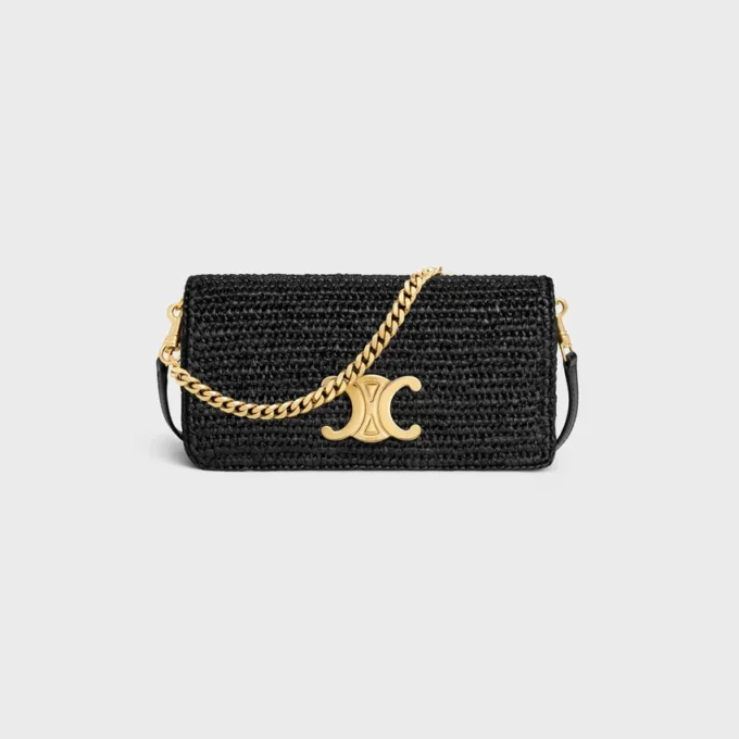 Multipochette van raffia