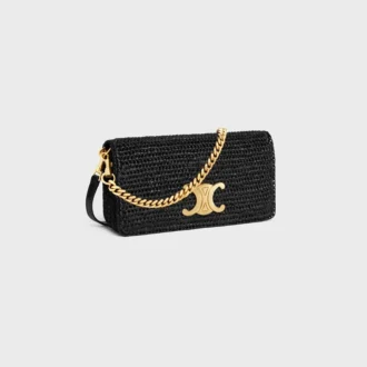 Multipochette van raffia