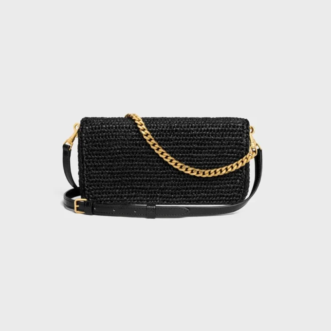 Multipochette van raffia