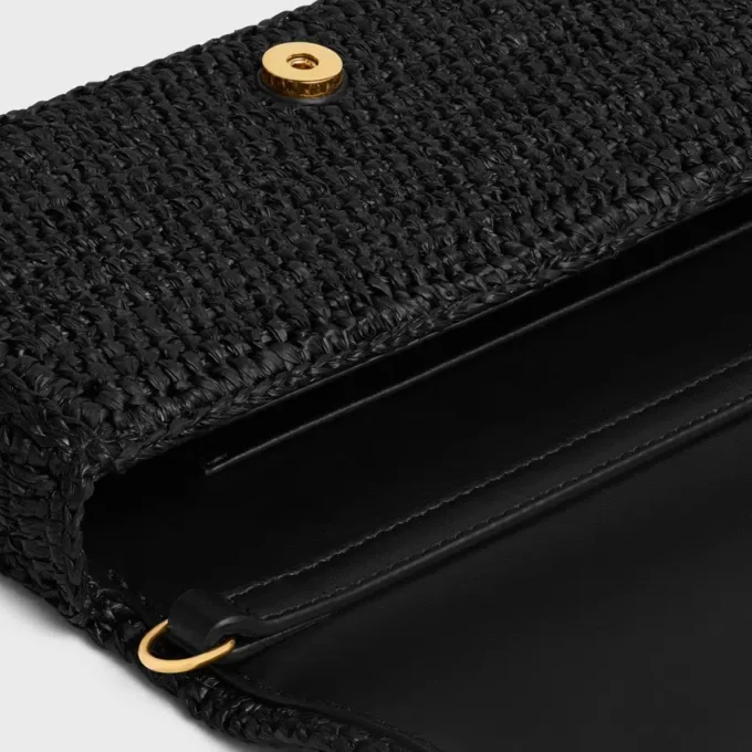 Multipochette van raffia