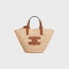 Nano Supple CELINE Classic Panier van raffia en kalfsleer