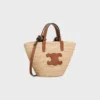 Nano Supple CELINE Classic Panier van raffia en kalfsleer
