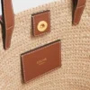 Nano Supple CELINE Classic Panier van raffia en kalfsleer