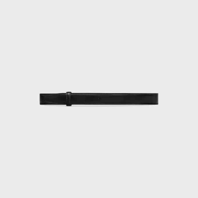 Omkeerbare riem van 25 mm in Taurillon-leer en Triomphe Canvas