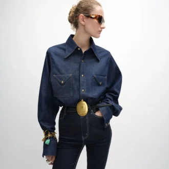 overhemd van denim