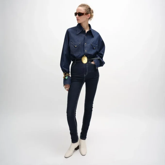 overhemd van denim