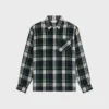 Overshirt van kasjmier met ruitmotief