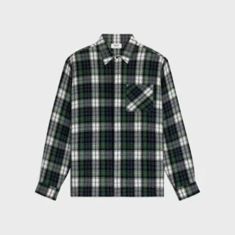 Overshirt van kasjmier met ruitmotief