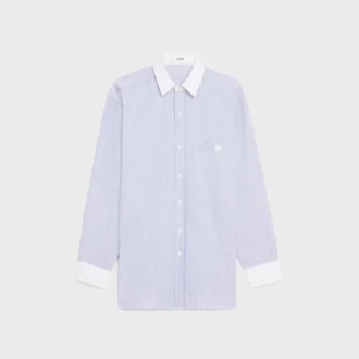 Oversized overhemd van gestreept chambray-katoen