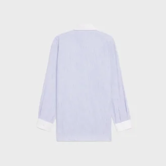 Oversized overhemd van gestreept chambray-katoen