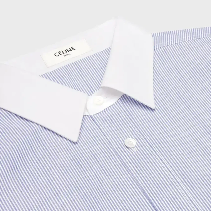 Oversized overhemd van gestreept chambray-katoen