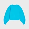 Oversized trui met ronde hals van katoenfleece