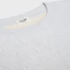 Oversized trui met ronde hals van katoenfleece