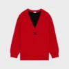 Oversized trui met V-hals van kasjmier