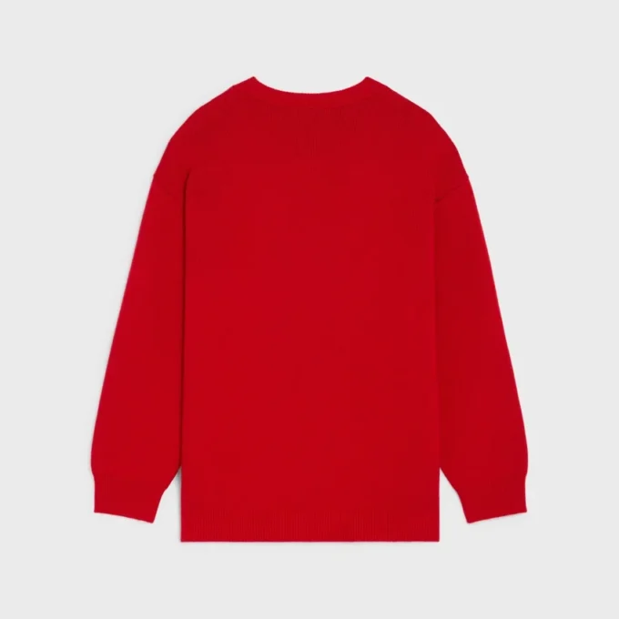 Oversized trui met V-hals van kasjmier