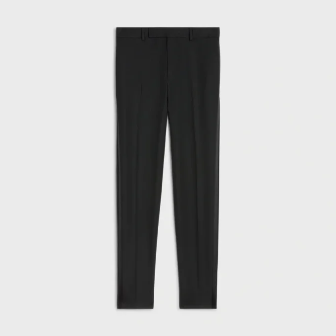 Pantalon Classique Tux in Grain De Poudre-wol