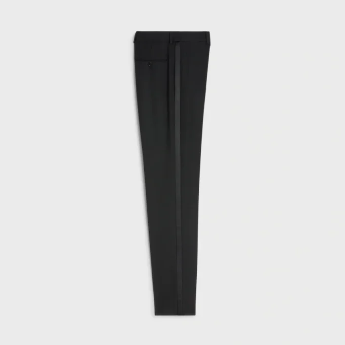 Pantalon Classique Tux in Grain De Poudre-wol