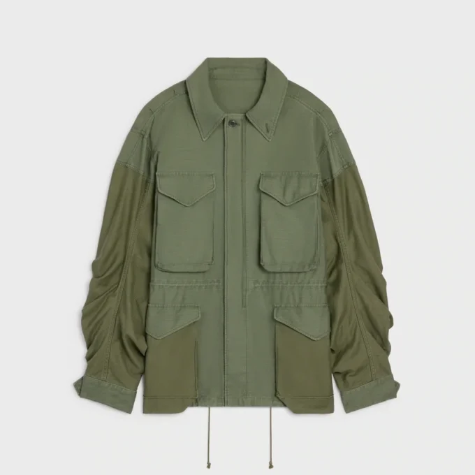 Parka van katoensatijn