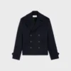 Peacoat van kasjmier