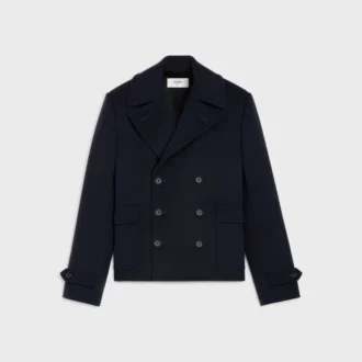 Peacoat van kasjmier